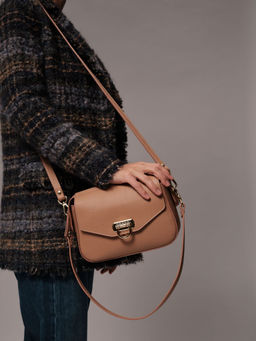 Сумка через плечо Azaro 3684 бежевая нуга