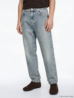 Balloon Fit Erkek Jean Pantolon