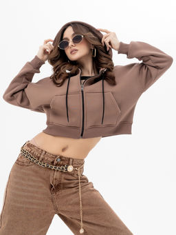 Толстовка футер 3х нитка с начесом,кофейный - Binita фото 2