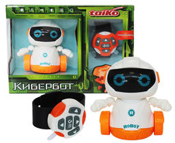 Робот р/у на батар. (R0235) свет, звук, пульт - часы, в коробке