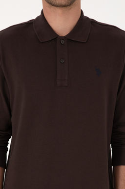 Erkek Koyu Kahverengi Basic Sweatshirt Sepette S_rpriz _ndirim