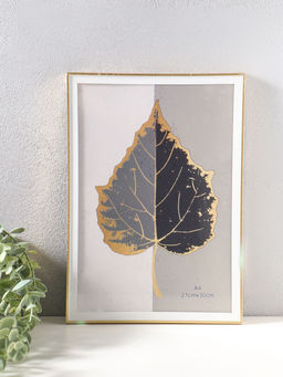 Фоторамка пластик формат А4 "Современная классика" золото и белый 26х20,8х1,5 см