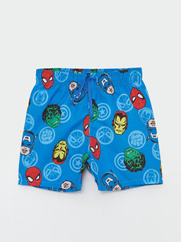 Beli Lastikli Spiderman Bask?l? Erkek Bebek Deniz ?ortu