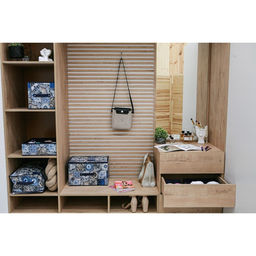 Короб стеллажный для хранения Доляна Мозаика, 252525 см, синий  фото 4