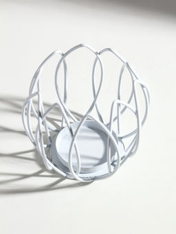 Металлический подсвечник на 1 свечу Цветок Магнолии, белый, d=5 см, 10.5?10.5?9 см