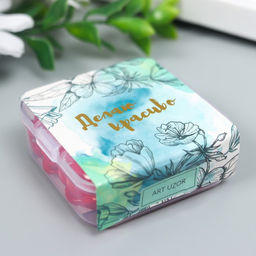 Пуговицы пластик 2 прокола "Полупрозрачная вспышка" 1,4х1,4 см набор 60 шт МИКС 2,5х5х5,7 см 90957