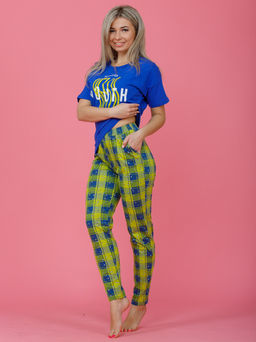 784 Пижама "клетка/звезды"