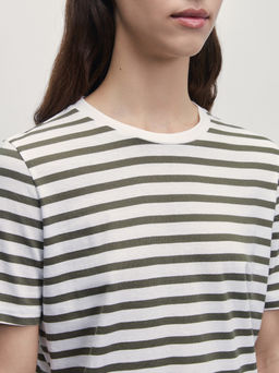 Футболка из хлопка в полоску / Zarina  фото 6