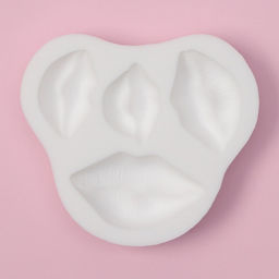 Молд для заливки шоколада Доляна Губы, 8.5?8?1.5 см, силикон, белый
