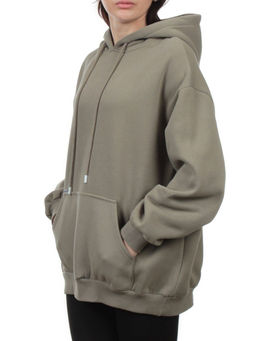 2610 GRAY GREEN Толстовка женская (85% хлопок, 10% полиэстер, 5% спандекс) - Fashion фото 5