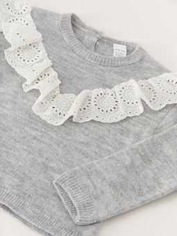 Bisiklet Yaka Uzun Kollu K?z Bebek Kazak - Waikiki фото 3