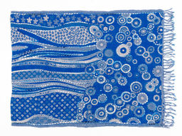 Палантин с вышивкой (шерсть вареная) № Тк906/170 - Ганг фото 2