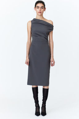 Vestido drapeado de sarga - H&m фото 2