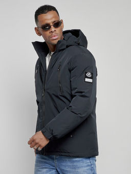 Куртка спортивная мужская зимняя с капюшоном темно-синего цвета 8360TS - Wonderrman фото 8