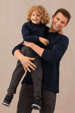 U. S. Polo Assn / Базовая толстовка с воротником-поло темно-синего цвета для мальчиков - U.s. polo assn фото 5