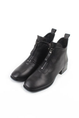 01-M43-16 BLACK Ботинки демисезонные женские (натуральная кожа)