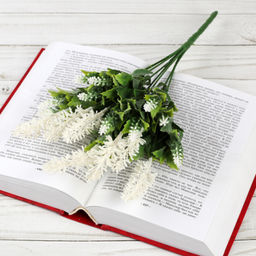 Цветок искусственный Лаванда 34 см белая / 7B29440-W /уп 2/200/800/