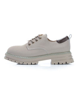 03-P8204-3 GRAY/BEIGE Полуботинки женские (натуральная кожа, нубук)