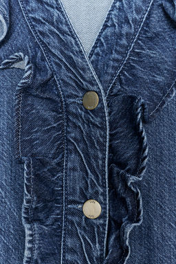 Z1975 DENIM RUFFLE SHIRT - Zara фото 8
