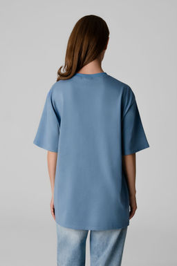 Арт. 3187 Футболка женская оверсайз 42-48 (4 шт) Цвет:серо-голубой - Калинка фото 19