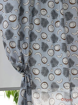 Рогожка Кокосовый рай цв.пыльно-голубой, ш.1.5м, хлопок-100%,160гр/м.кв - Купава фото 5