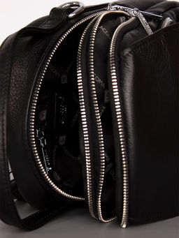 LACCOMA рюкзак 18148-черный натуральная кожа полиэстр  фото 4