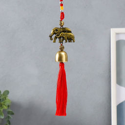 Цена за 10 шт. Колокольчик металл Слон и слонёнок 1 колокол d=2,5 см 37х5 см - Simaland фото 4