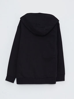 Kap??onlu Bask?l? Uzun Kollu Erkek ?ocuk Sweatshirt - Waikiki фото 2