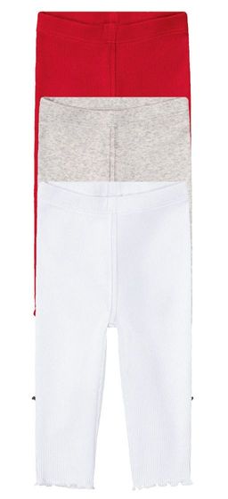 Леггинсы для девочек в рубчик LUPILU набор 3 шт  фото 9