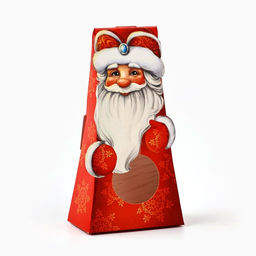 Цена за 5 шт. Коробка новогодняя складная с окном Дедушка Мороз, 6 х 12 х 3.5 см - Дарите счастье фото 2