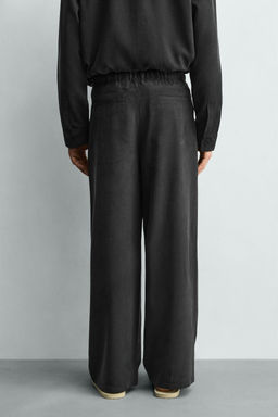 PANTAL?N FLUIDO RELAXED FIT / Gris oscuro