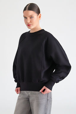 Арт. 15113 Свитшот женский оверсайз 42-50 (5 шт) Цвет:черный - Калинка фото 10
