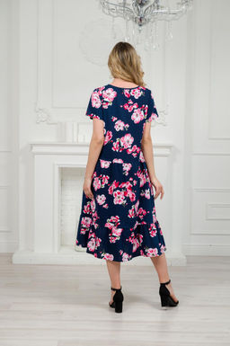 Платье женское из кулирки Кармелита яблоневый цвет - Амадэль фото 12