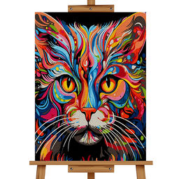 Набор для рисования "Картина по номерам 30х40 см. Яркая кошка"