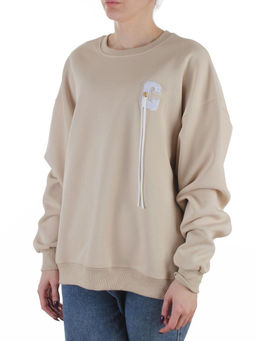 5601 BEIGE Свитшот женский (100% хлопок)