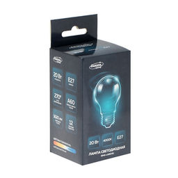 Лампа светодиодная Luazon Lighting, A60, 20 Вт, E27, 1620 Лм, 4000 К, свечение нейтральное белое