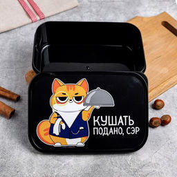 Ланч - бокс прямоугольный Кушать подано, сэр, 1200 мл - Сима-Ленд фото 3