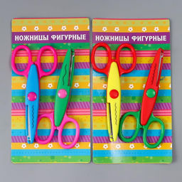 Ножницы рельефные «Цветик», (набор 2 шт.), 13 см, МИКС
