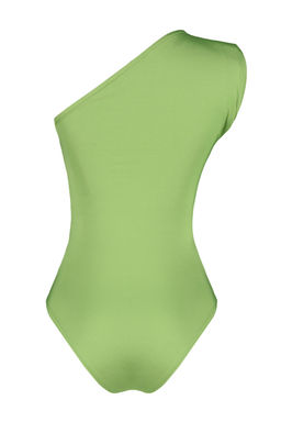 Elma Yesili Asimetrik Yaka Alttan C?tc?tl? Esnek Orme Body TWOSS22BD00014