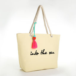 Сумка пляжная Into the sea, 50*34,5*14 см, бежевый цвет - Nazamok фото 2