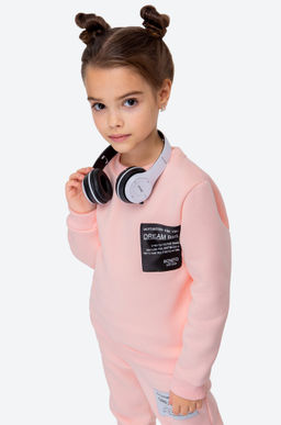 Теплый костюм для девочки из футера с начесом Bonito  фото 19