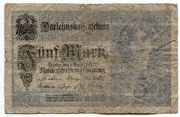 Банкнота 5 марок 1917 года Германия