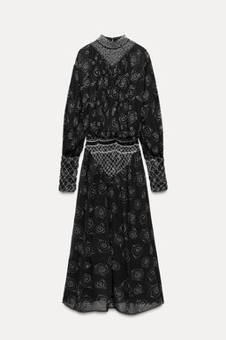 BEADED EMBROIDERED PRINT DRESS ZW COLLECTION - Zara фото 5