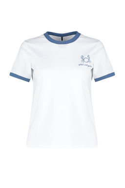 TRENDYOLMILLA Tas %100 Pamuk Nak?sl? Kontrast Biye Detayl? Orme T-Shirt TWOSS24TS00037  фото 12