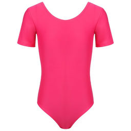 Купальник гимнастический Grace Dance, с коротким рукавом, р. 40, цвет малина фото 3