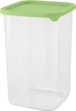 Цена за 2 шт. Банка для сыпучих продуктов Sugar&Spice Vanilla квадрат. 1,2л,с гибкой крышкой фисташка SE168510050