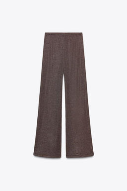 METALLIC THREAD PALAZZO TROUSERS - Zara фото 7