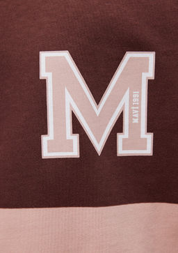 M Bask?l? Cizgili Tisort - Mavi фото 6