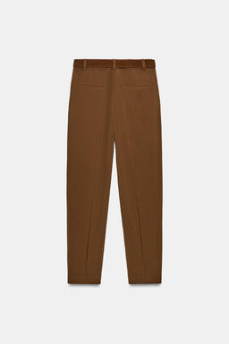 PANTAL?N PINZAS CINTUR?N / Tabaco - Zara фото 7