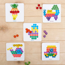 Марблс: игра с камешками Собери по образцу, в пакете